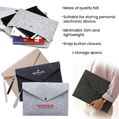14" Felt iPad and Document Carry Folder 13
